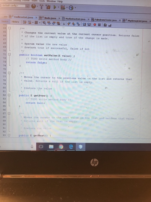 Constructor that sets prev and next to null. 16 17 18 19