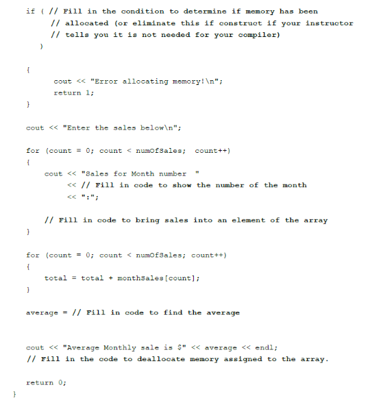 use only pointer variables when instructed to by the comments in bold.****