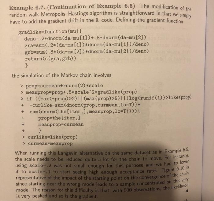 a Be(2.7,6.3) target density. a. Generate Metropolis-Hastings samples from this density using