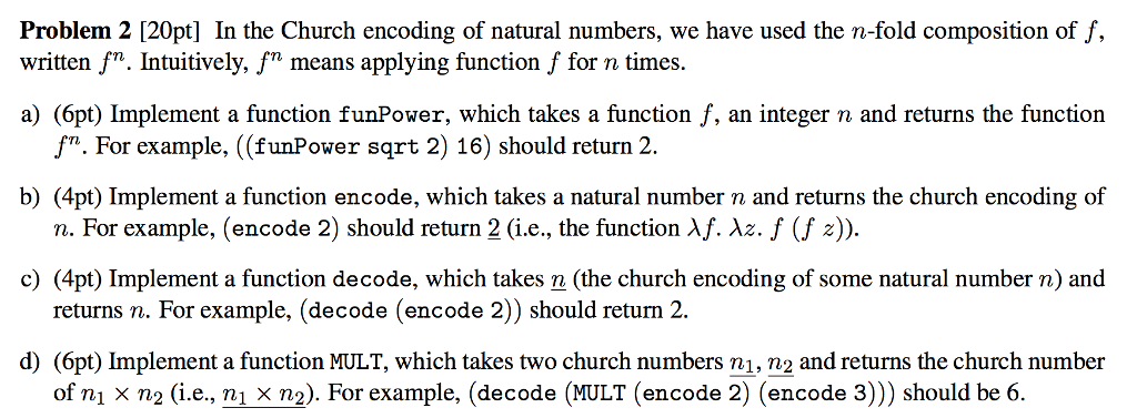 Please write answer only for A,C & D in Scheme code.