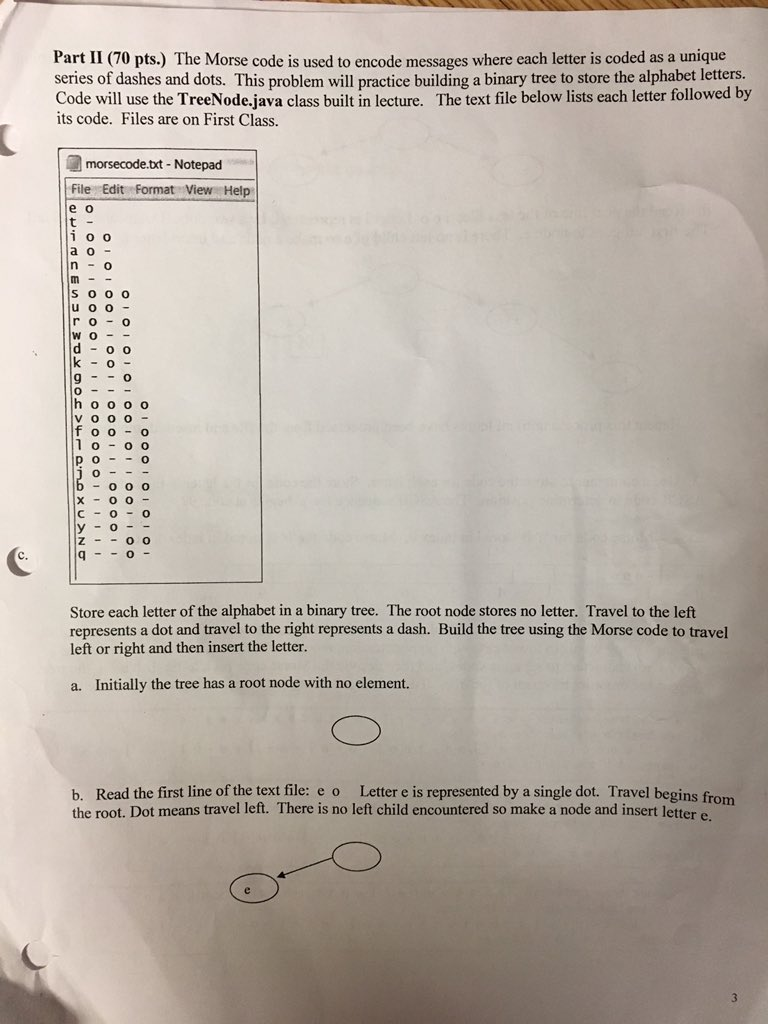  Java program using eclipse. I have to produce the three text