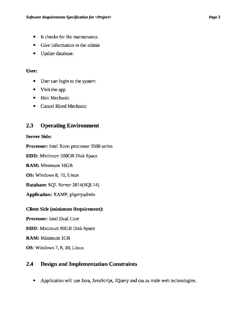 1 Approach (studid in class). 3. For the selected domain classes write