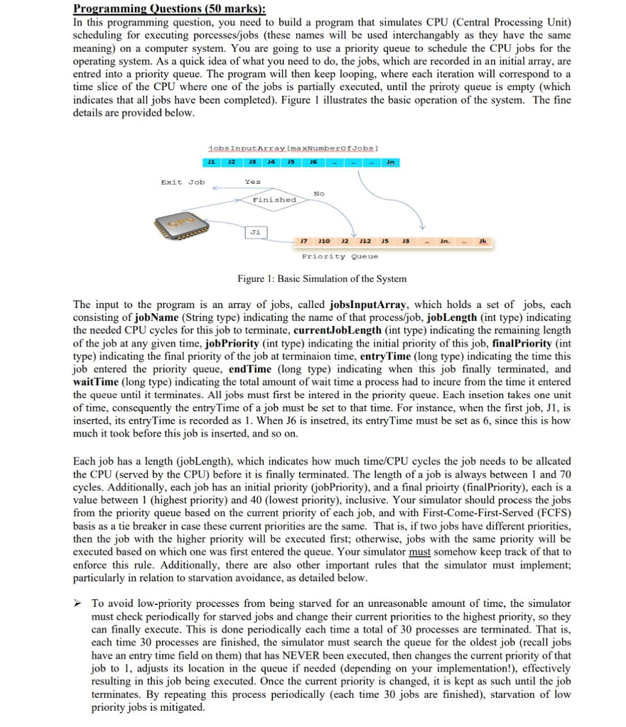  Programming Questions (50 marks In this programming question, you need to