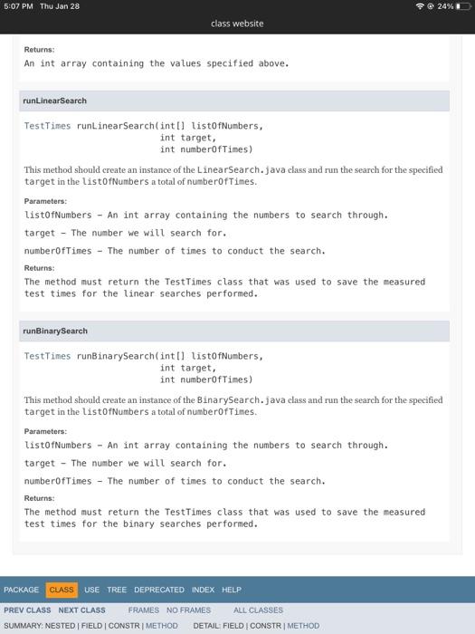 added using addTestTime(long testTime). Every time a new test time is added,