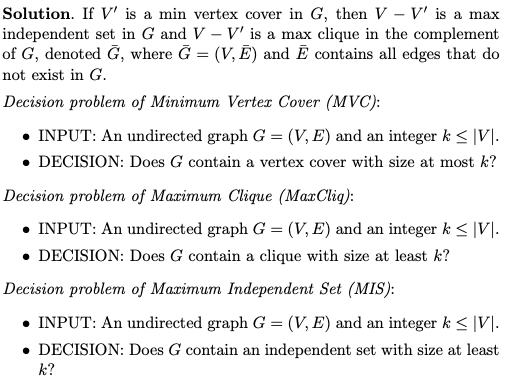 maximum size mean? Also what is a decision problem? Consider the following