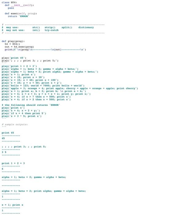 statement can optionally followed by '; at least one space between all