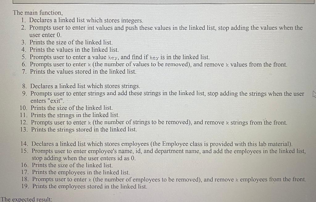 help with the main.cpp file. Also fill in some code for the