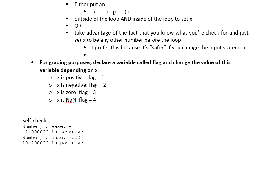 keeps getting a number from the user. If that number is positive,
