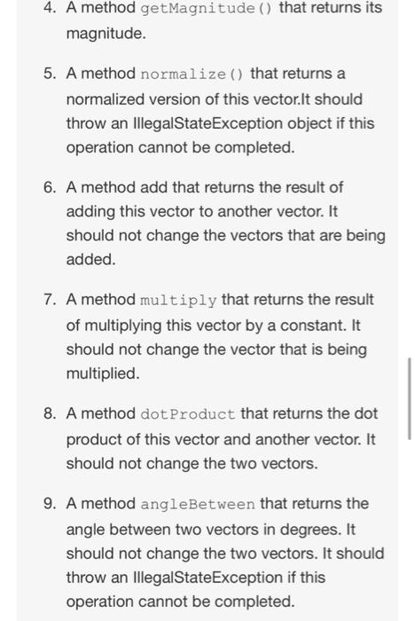 the body for the method. Write one or more tests that check