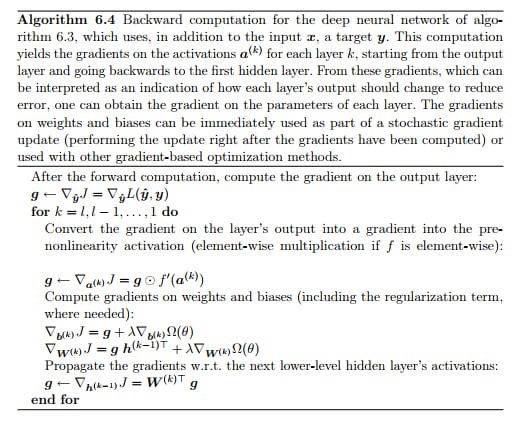 6.3 Forward propagation through a typical deep neural network and the computation