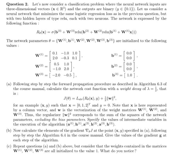 of the cost function. The loss L,y) depends on the output y