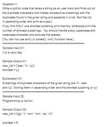 Write a python code that takes a string as an user