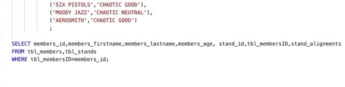 my attempt in making a foreign key. i posted all the sql