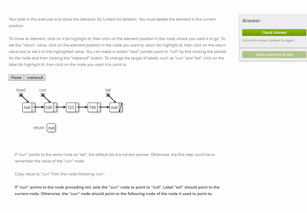  Your task in this exercise is to show the behavior for