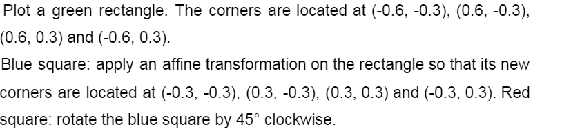 Complete the following task using ****Python**** The output should look like this: