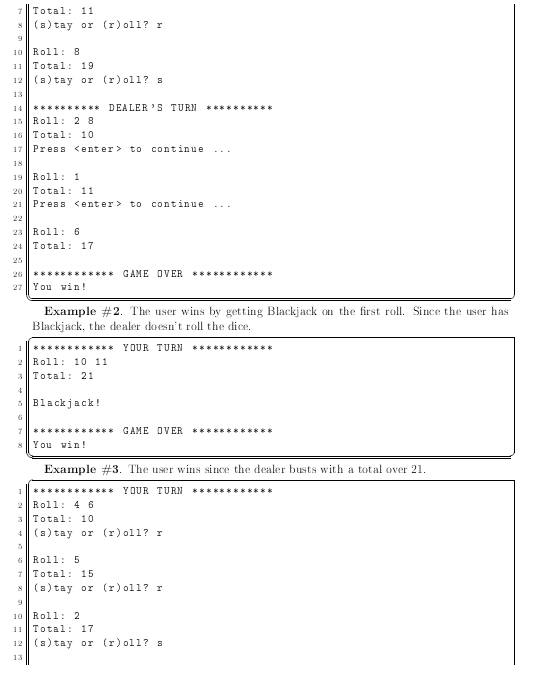 q2.py) to simulate the game of Blackjack Dice. Blackjack Dice is based