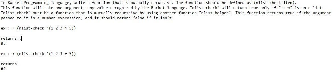  In Racket Programming language, write a function that is mutually recursive.