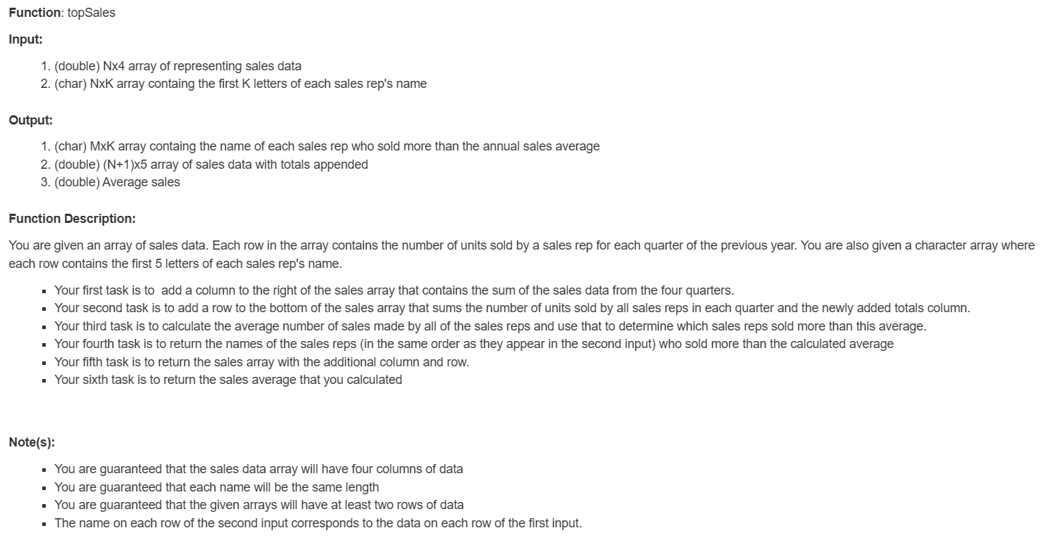 MATLAB, plz don't use loop(if, for, while) /conditionals Output: 1. (char)