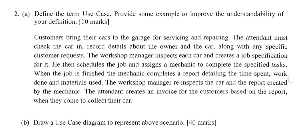 I want this answer within 20 mins. Please help me (a) Define