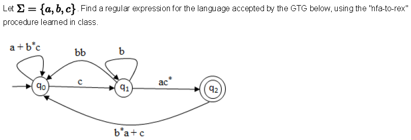 Let Sigma = {a, b, c} Find a regular expression for