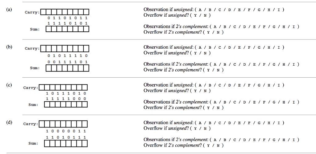 For each part, do or answer the following: - Show how