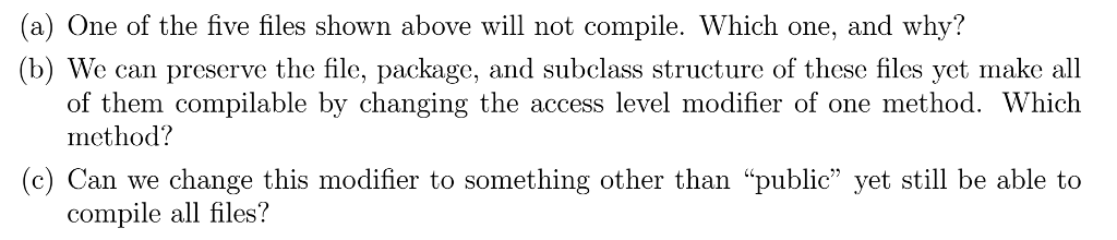 have the following file organization: Desktop/shapes/Shape.java Desktop/shapes/Rectangle.java Desktop/shapes/Triangle.java Desktop/shapes/Square.java Desktop/Circle.java Answer the
