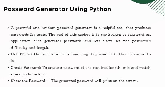  write a python code to Password Generator Using Python A powerful