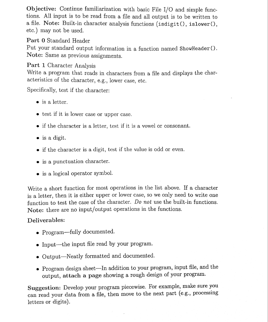 I need help with this program. Please, include all Program fully documented,