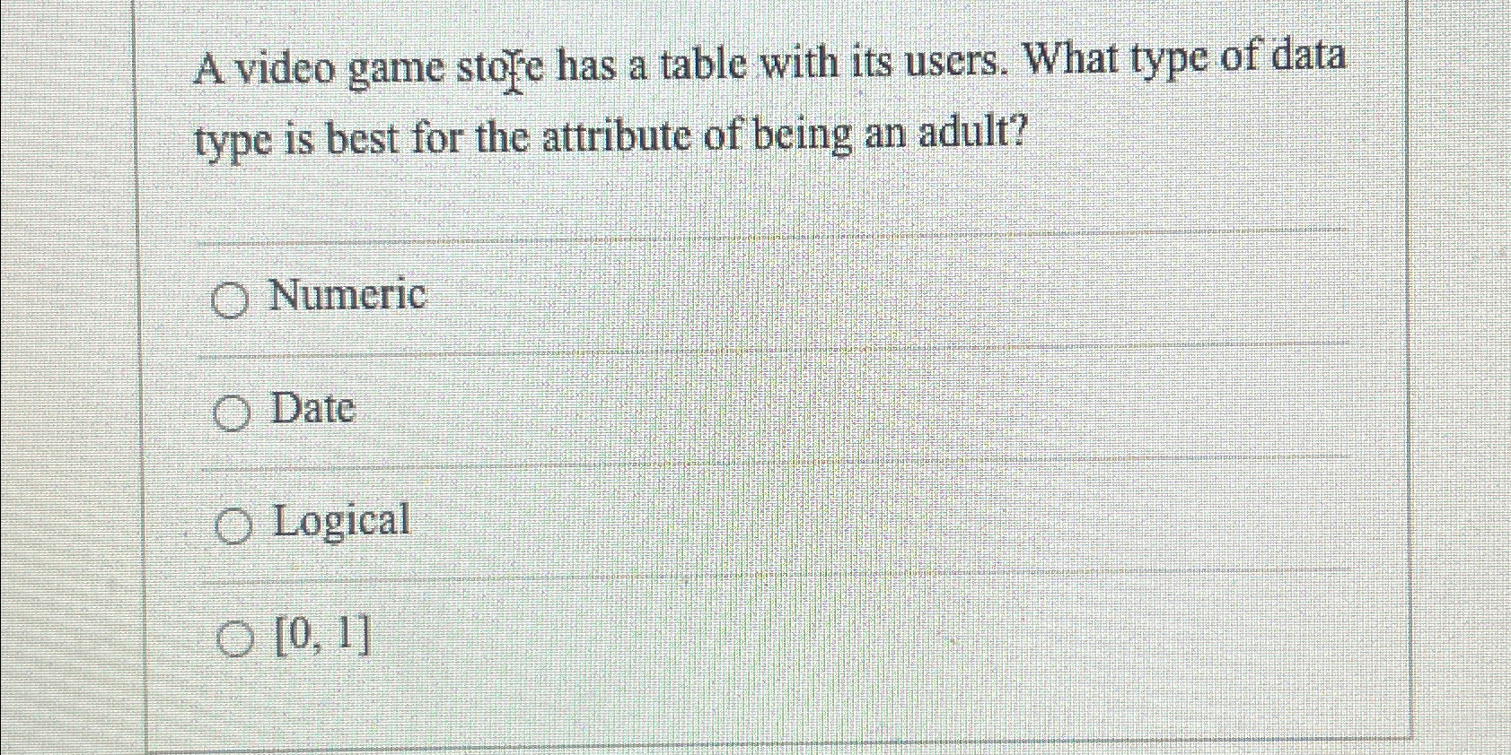  A video game stofe has a table with its users. What