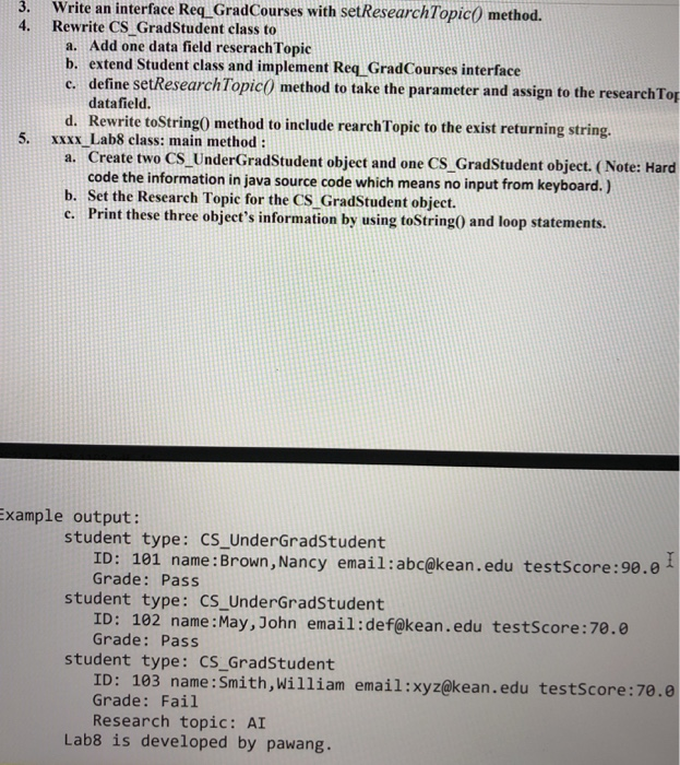 below, write a program which will produce a report with the following