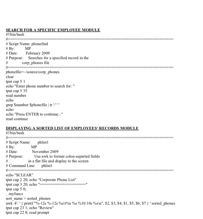 as (your last name). The structure of the employee's record is defined