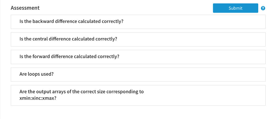 range of xmin:xinc:xmax. The input arguments of the function Difference is the