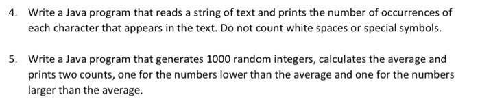  Hope you give me a detailed answer. Use java Write a