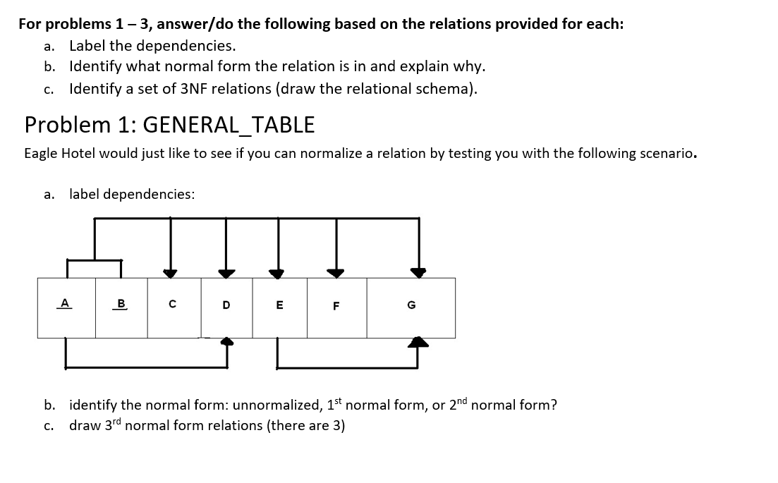  For problems 13, answer/do the following based on the relations provided
