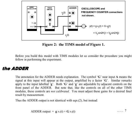 than what we discussed in the class) to achieve the null output,