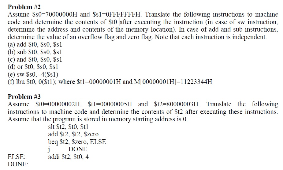 Note: For Problem # 2 Solve only a) , c) , e)
