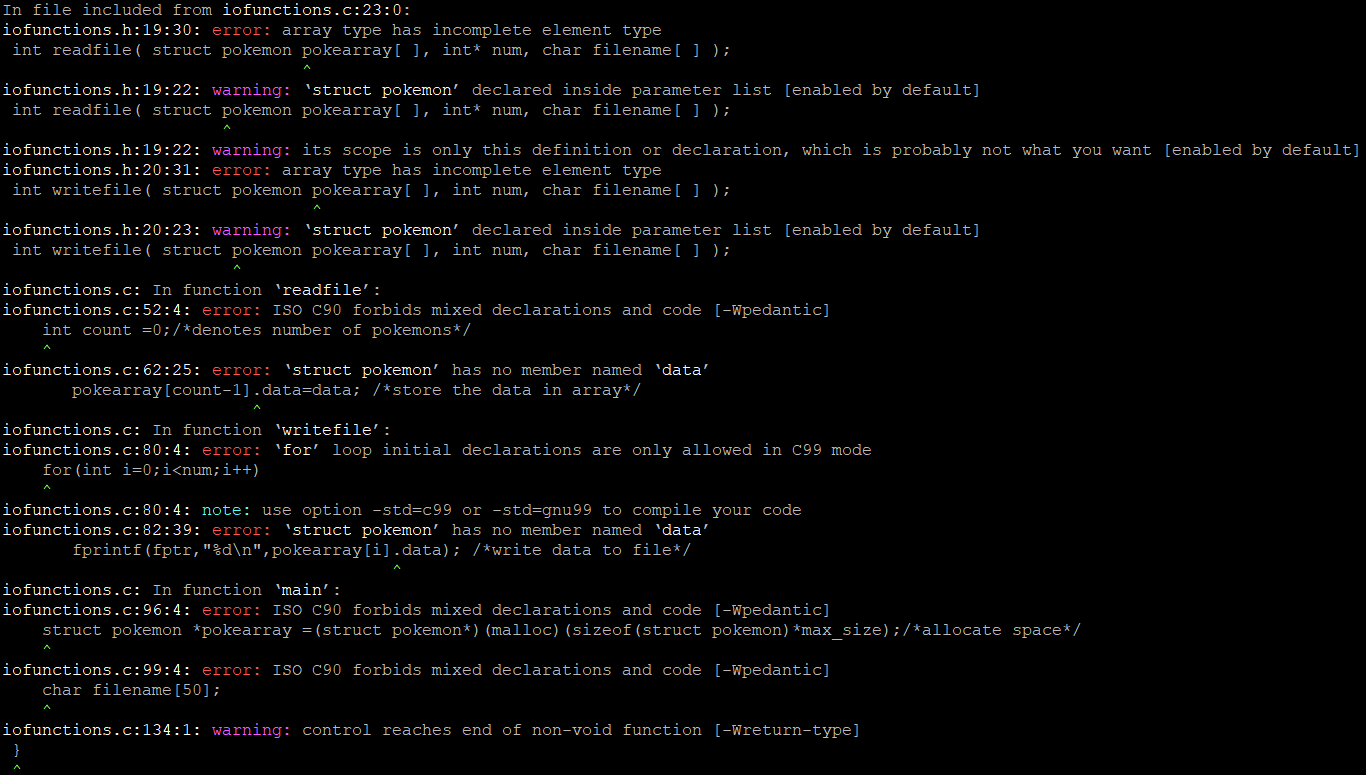 CAN SOMEONE FIX MY ERROR? THIS IS MY CODE IOFUNCTIONS.C: int max_size;
