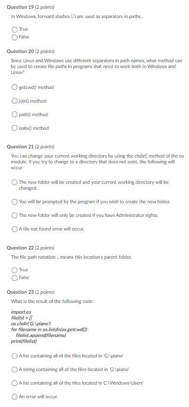 points) The value 55.0 would evaluate to the data type. string integer