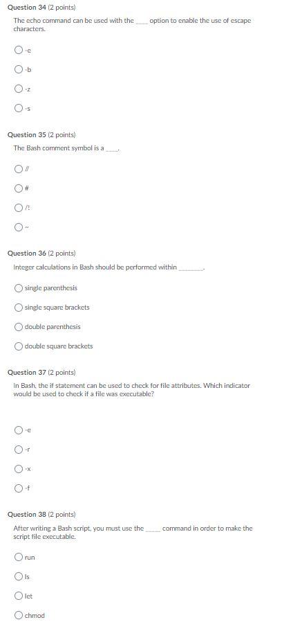 (2 points) All if statements contain a condition True False Question 6