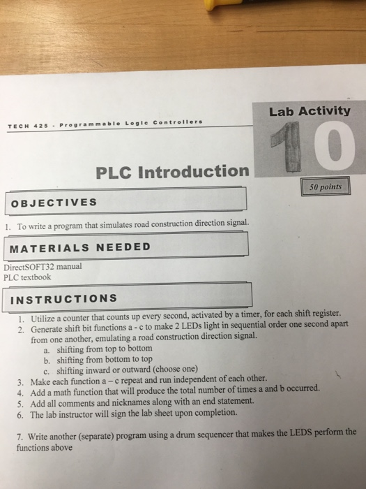 Please write program for above. Please show in detail. Lab Activity TECH