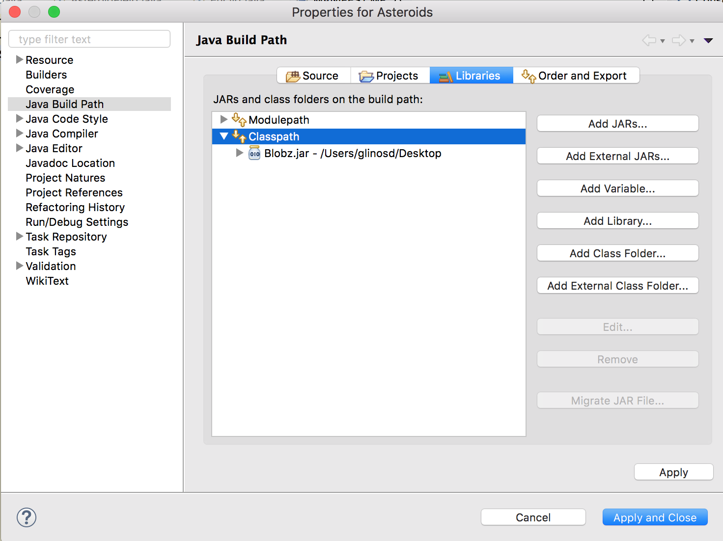 a separate AsteroidField test driver class to create a field of asteroids.