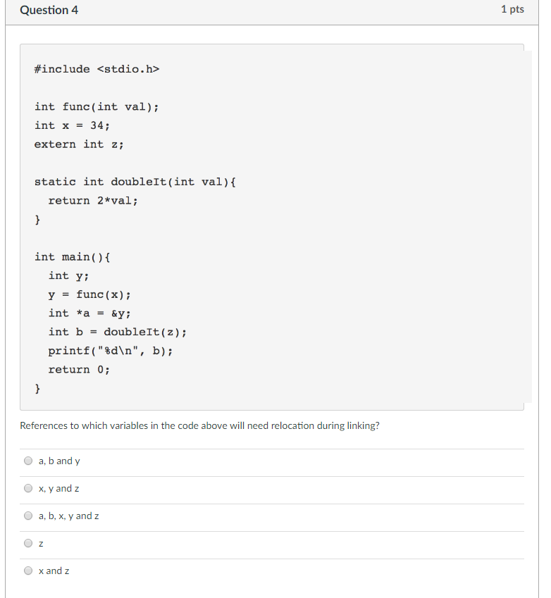  Please provide explanation Prove explanation #include int func(int val); int x