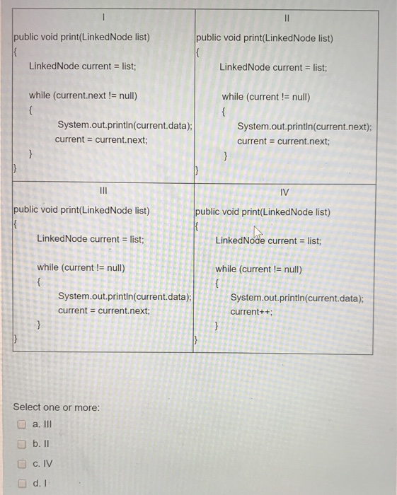 variable list represents a linked list of these nodes, which of the