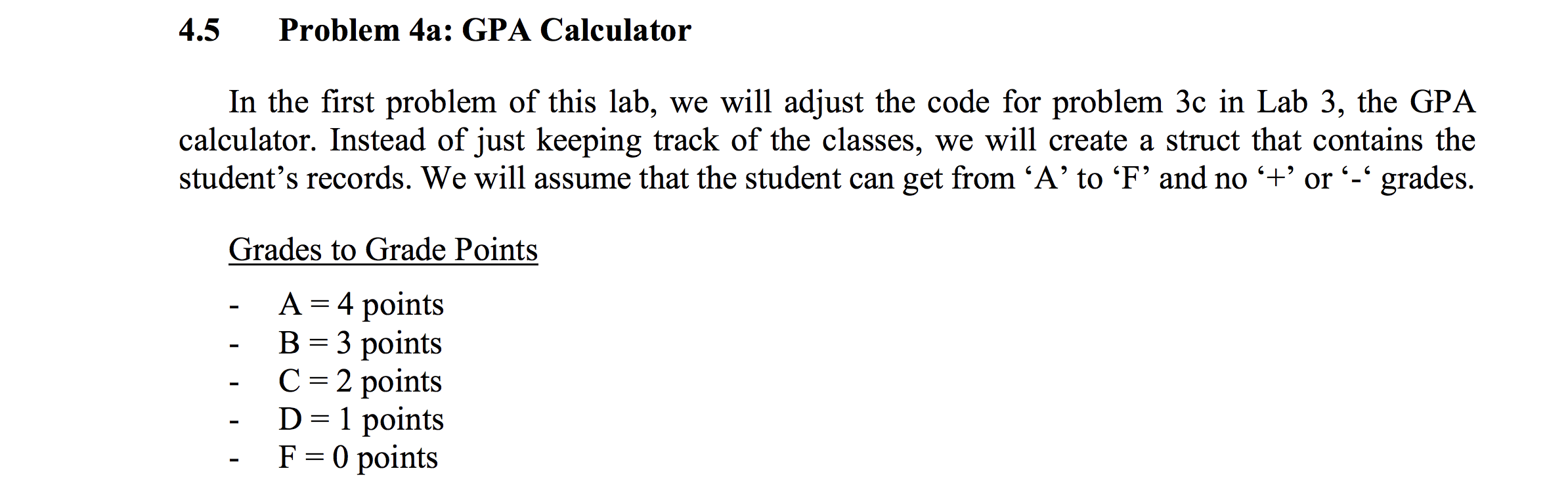 Please use C language to answer this question. Thank You 4.5