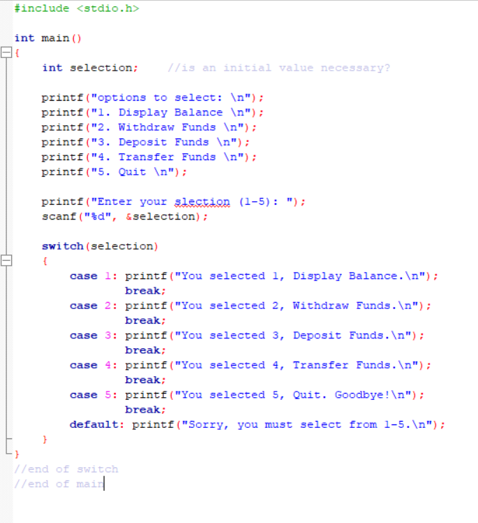 2. The second version should display the same menu repeatedly using a