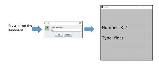 canvas. The code will ask for a number and the code should