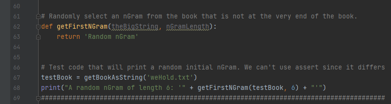 22 23 def getBookAsString(fileName): IF IT IT 24 25 26 27 Read