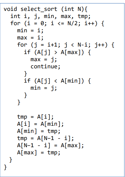  Suppose you have an integer array A with N elements (A