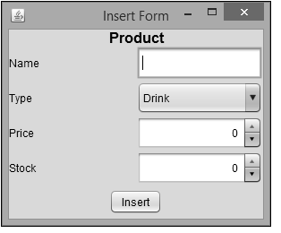 to view product data from the database, and to enter product data