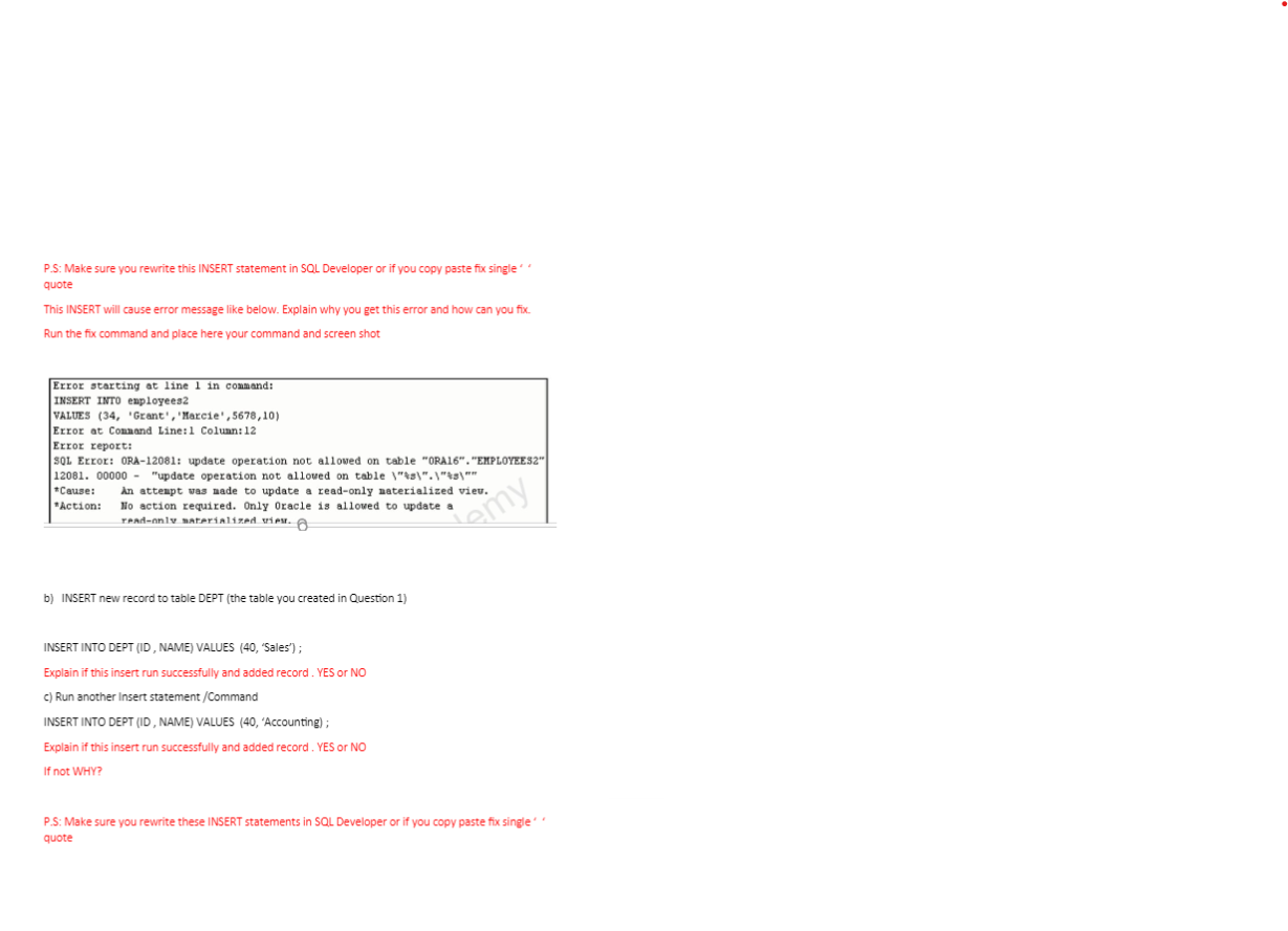 FK Table FK Column Data type NUMBER VARCHAR2 Length 25 Name Null